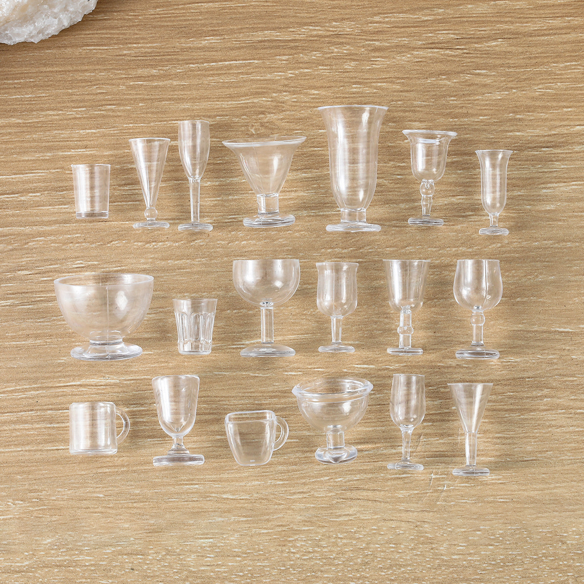 微缩小碗碟红酒杯果汁杯餐盘杯子容器配件DIY食玩迷你厨房餐具