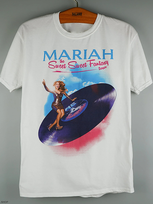 Mariah Care Mariah Carey Fantasy Fantasy Song American Street Loose Direct Spray Men's T-Shirt