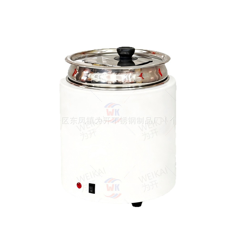 Olla de sopa caliente de acero inoxidable seca 10l comedor escolar cubo de aislamiento térmico del Hotel calefacción eléctrica comercial 304 olla de sopa de grado alimenticio image 6