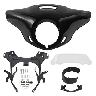 Honda CM1100 Rebel CMX1100: Motorcycle front windshield - bright-black-headlight-transparent-windshield