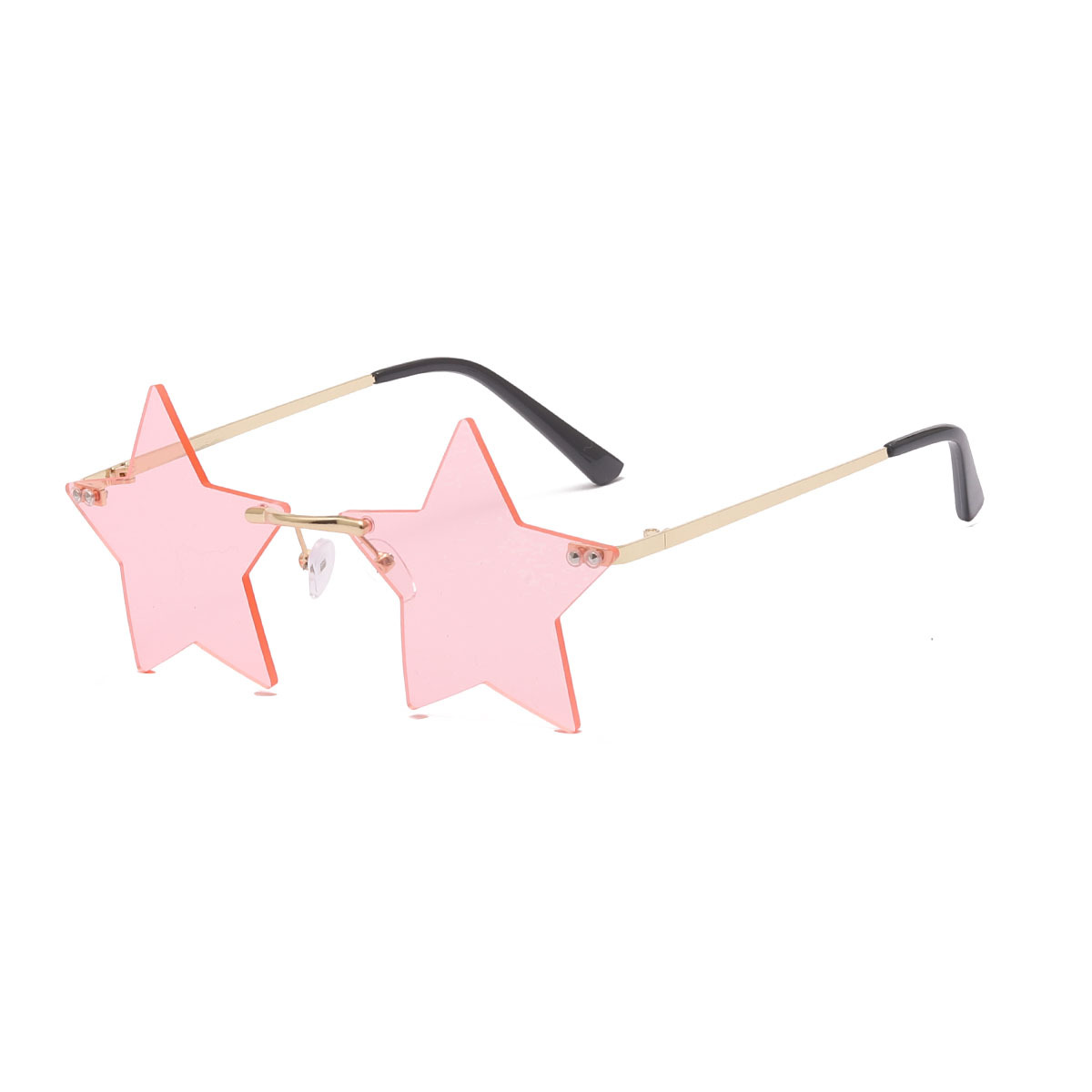 2022 nuevas gafas de sol sin marco pentagrama personalidad colorido océano gafas de sol para hombres y mujeres gafas de sol transfronterizas