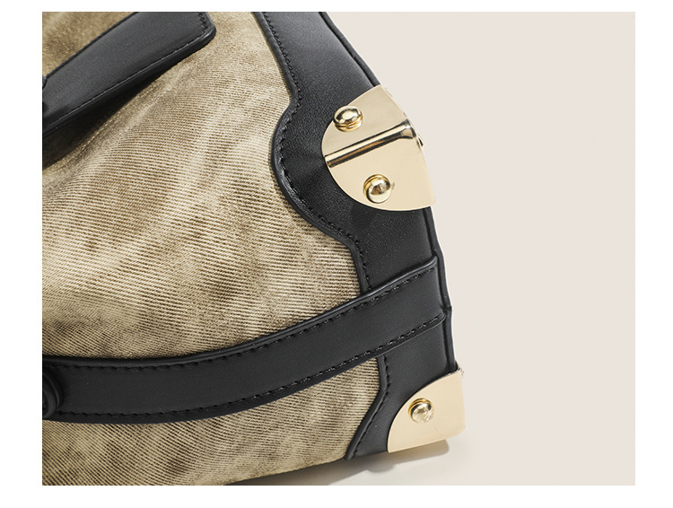 Recommended by internet celebrities for autumn and winter high-capacity commuting shoulder bags, contrasting colors, INS_voghion.com