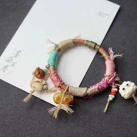 多宝皮绳手串藏式风格天然蜜蜡葫芦象牙果呱呱菩提猫爪精致礼物