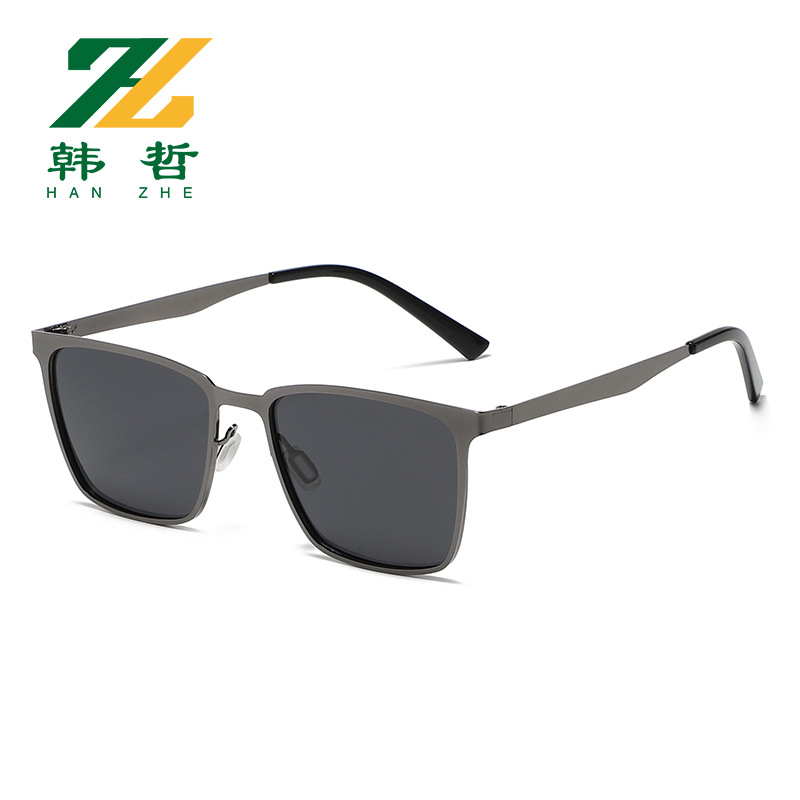 New Men's Color Changing Polarized Metal Box Sunglasses Night Vision Driving Sunglasses Riding Glasses Sunglasses