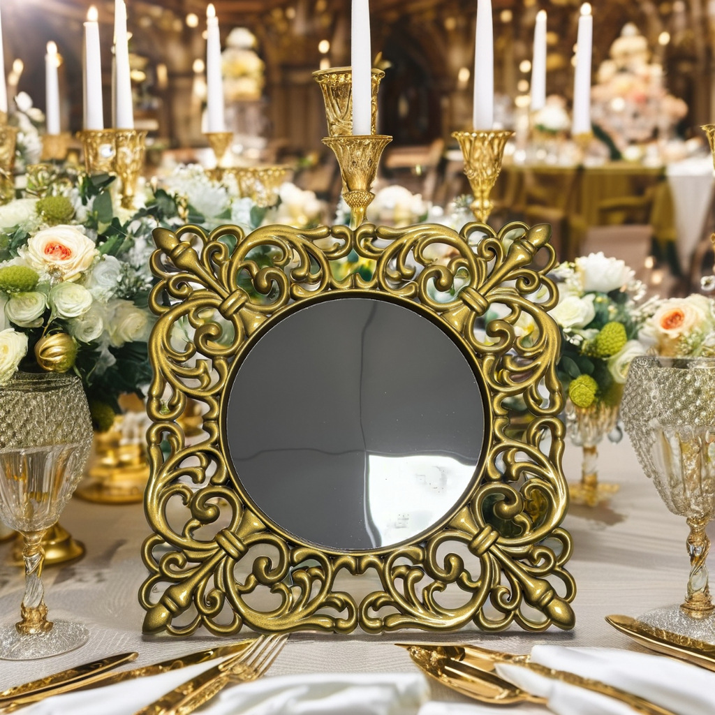 Comercio exterior retro europeo hueco bandeja de fruta boda hotel artesanía placa de decoración placas de plástico cargador