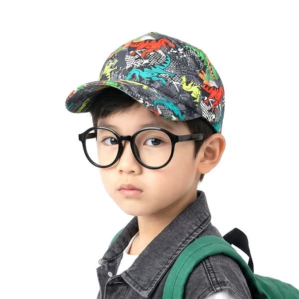 Cross-Border Hot-Selling Children's Animal Print Baseball Caps for Boys, Spring and Summer Outdoor Breathable Sunshade Hats Wholesale