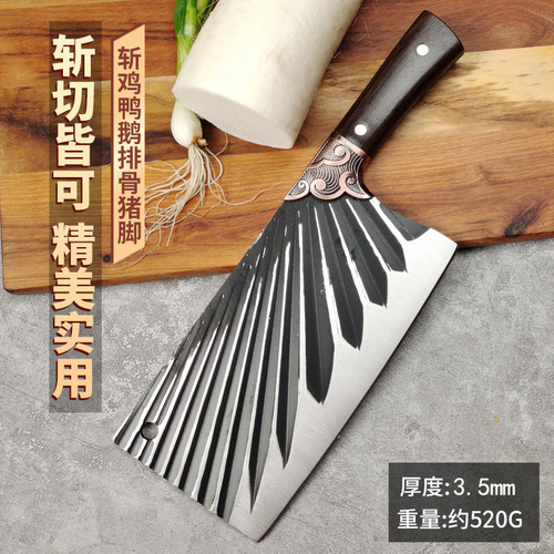 Yangjiang Hand-Forged Kitchen Knife, Dual-Purpose Chopping and Slicing Knife, Sharp Bone-Knocking Knife Suitable for Chicken, Duck, and Pork Chop