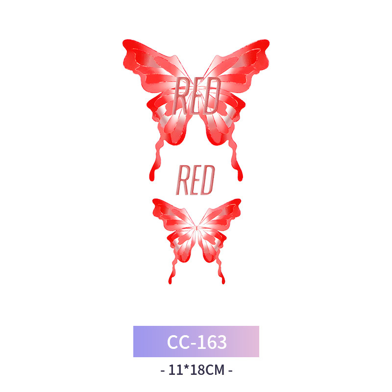 Transfronterizo en stock al por mayor de halloween colorido mariposa tatuaje pegatinas simulación sangrienta cicatriz pegatinas divertidas pegatinas impermeables