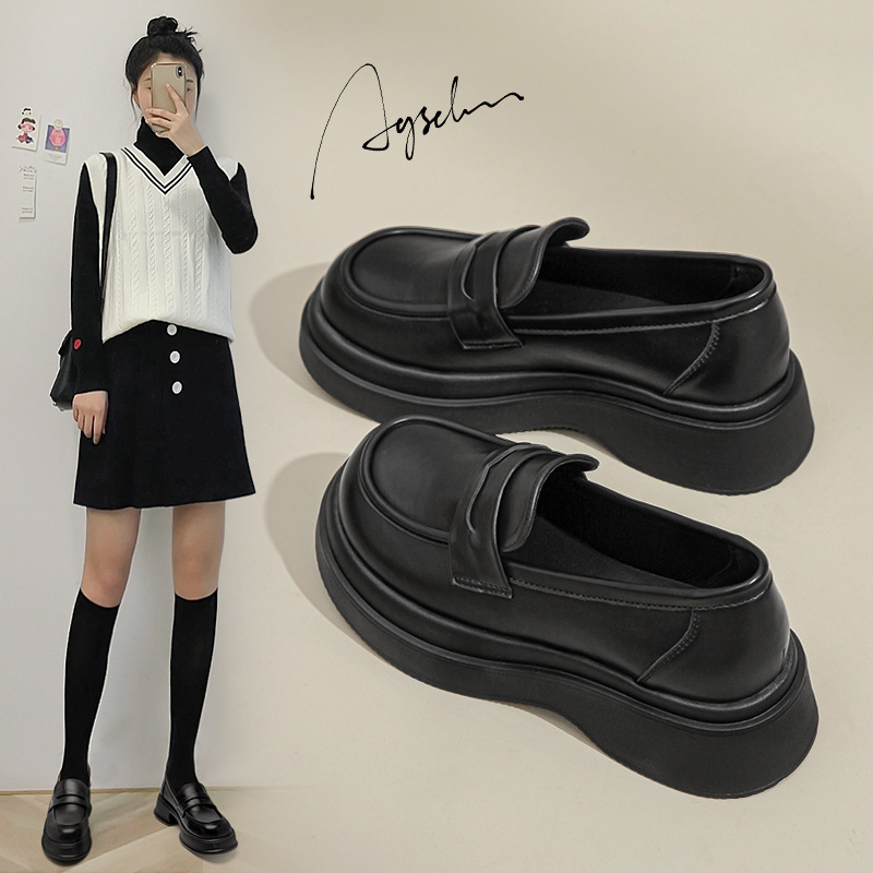 Mocasines Augusden para Mujer, Primavera 2026, Nuevos Zapatos Mary Jane JK de Moda, Estilo Retro, Zapatos de Cuero Británicos