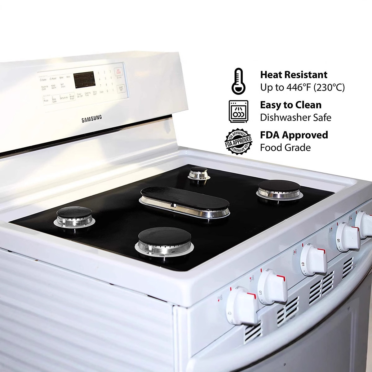 Amazon almohadilla de limpieza estufa de gas cubierta protectora especial flúor almohadilla anti-sucio estufa almohadilla a prueba de aceite cocina artefacto desechable