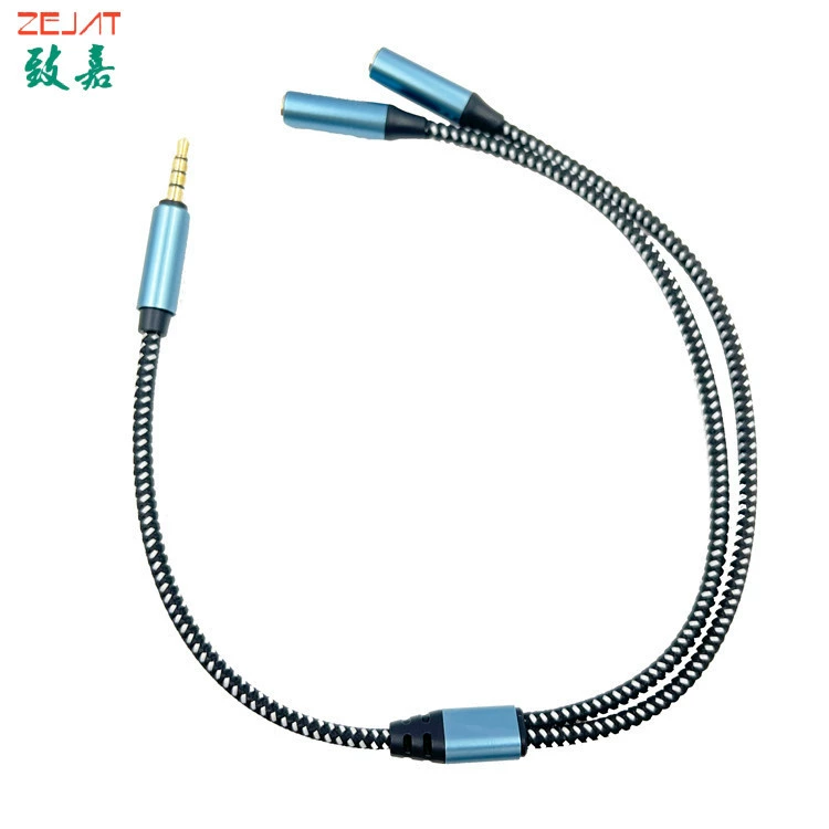 3,5 штекер Адаптер одна минута два адаптера кабель адаптер микрофон и наушники одна минута два аудиокабеля