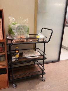 Nordic Mobile Trolley High-end Storage Hotel Wine Household Golden Multi-layer Iron Dining Car Restaurant Food Car
