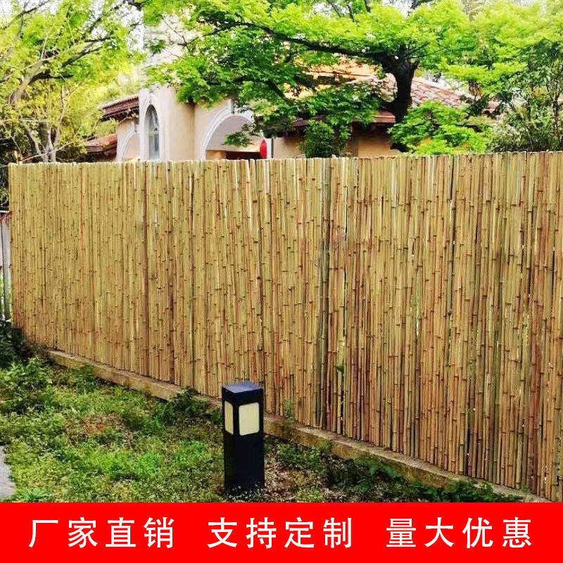竹フェンス、竹柵、防腐竹、屋外ヴィラ、竹竿壁、屋外バルコニー、和風竹フェンス|undefined