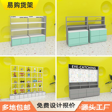 谷子店展示架吧唧墙面展示柜动漫手办盲盒周边货架官周小卡陈列架
