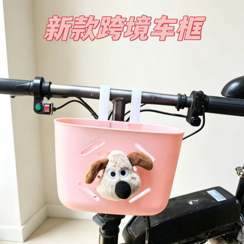 Bicycle front basket, children's bike plastic basket, scooter balance basket, large accessories, exclusive cross-border supply