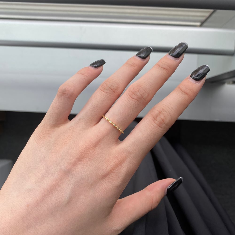 Simple Style Geometric Sterling Silver Plating Zircon Open Ring