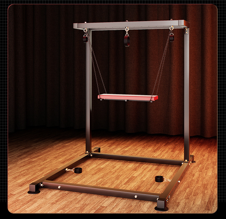 Jiuai SM Large Bondage Equipment for Couples, Black Iron and Alloy Restraint Frame — detail image 20