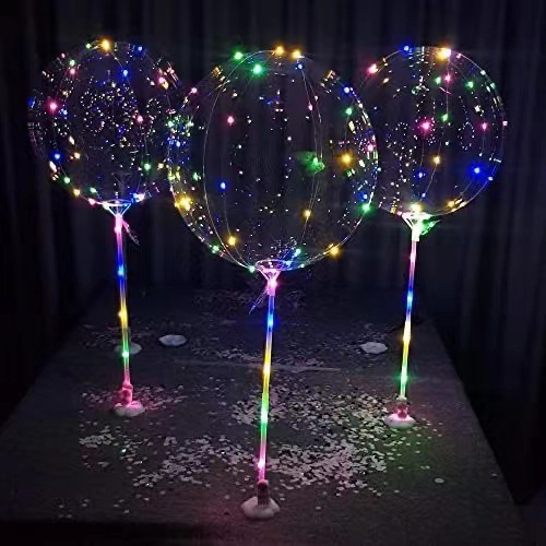 Balón de Bobo transfronterizo globo rojo brillará globo luces intermitentes para niños mercado nocturno fabricantes de puestos al por mayor