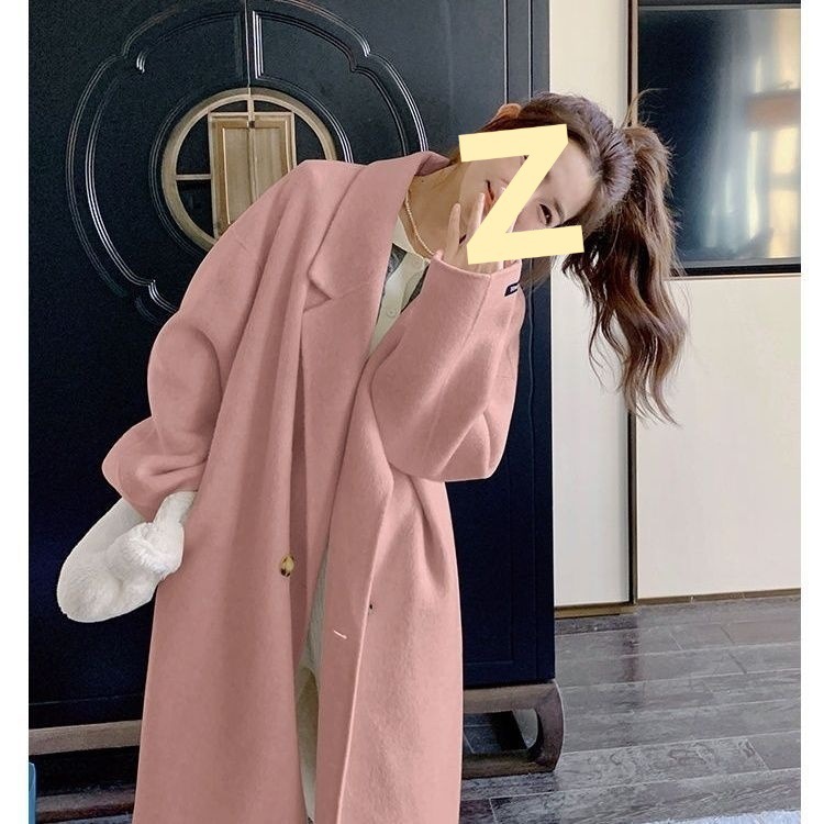 2025年秋冬季反季简约感羊毛呢外套女士长毛加厚双面羊绒大衣