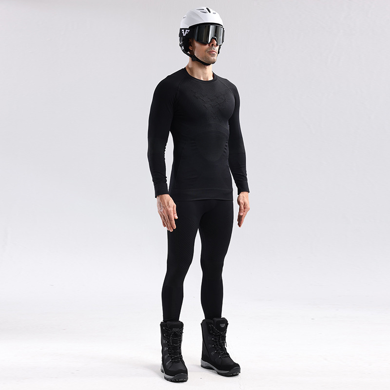 Traje de esquí de secado rápido para hombre 2025, capa base de compresión extremadamente fría, ropa interior funcional cálida para deportes de otoño e invierno.