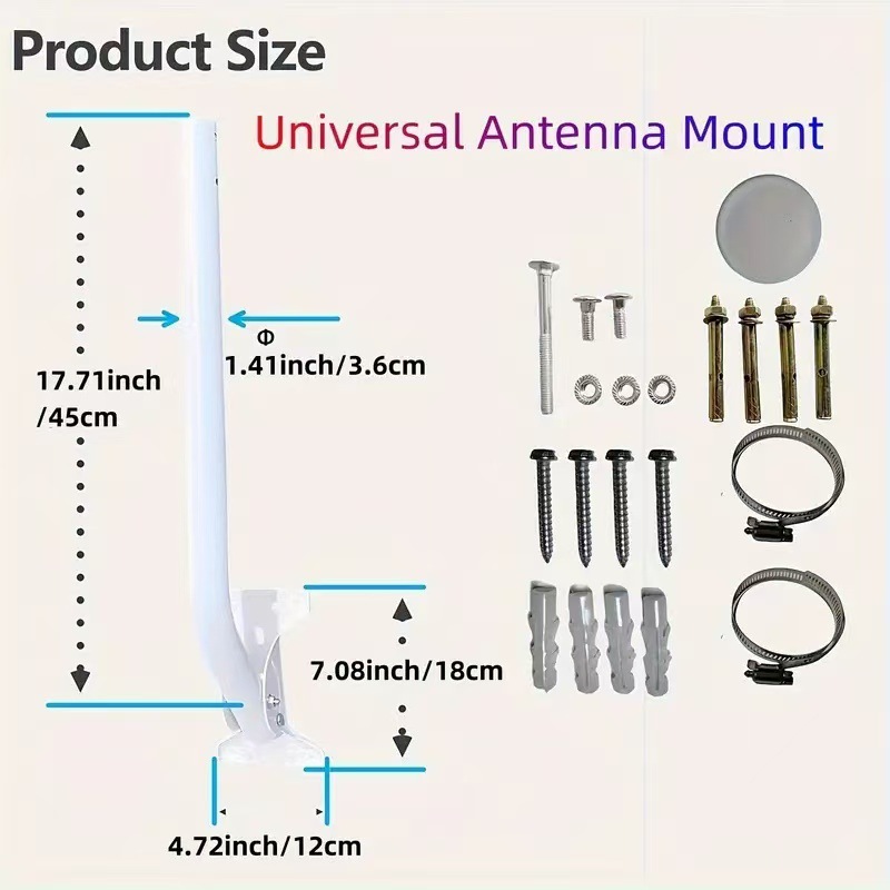 Soporte de antena universal 2 conjuntos de soporte de puente inalámbrico de montaje en forma de polo J Casa adecuada para antenas exteriores Antena Wifi