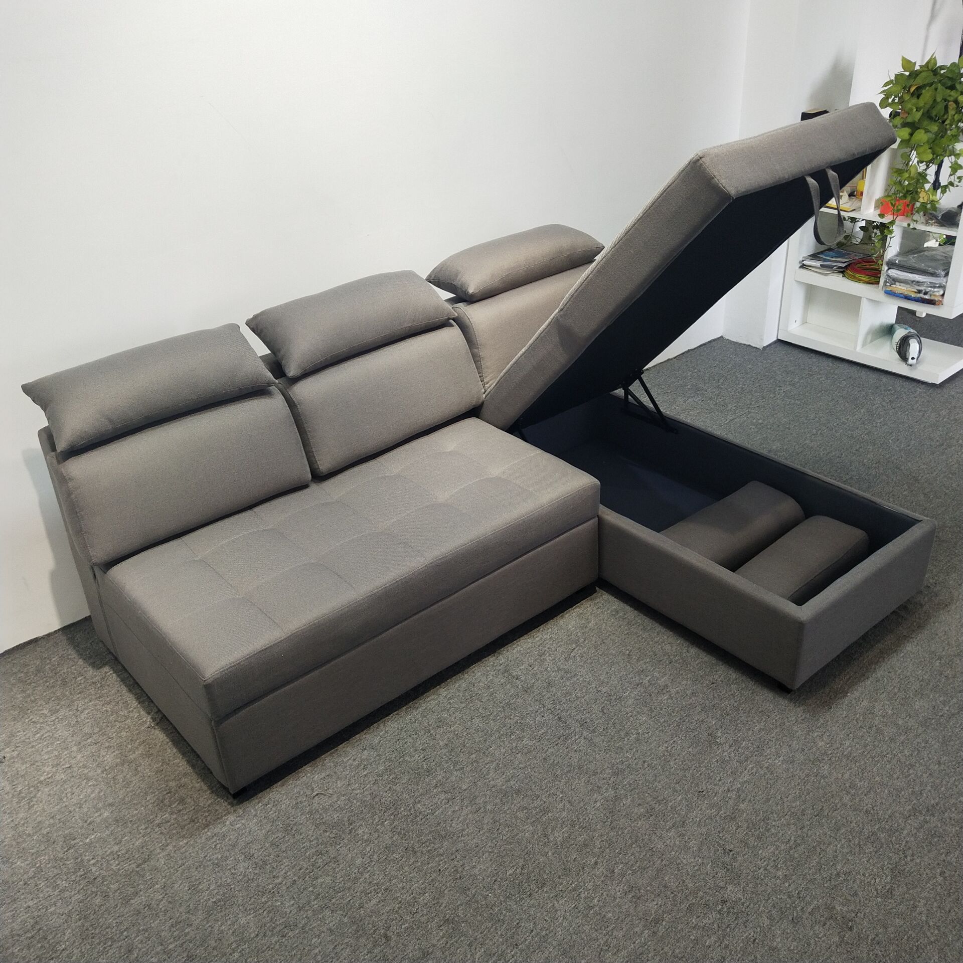 Sofá cama plegable multifuncional moderno simple, combinación de sofá cama de tela desmontable y lavable image 5