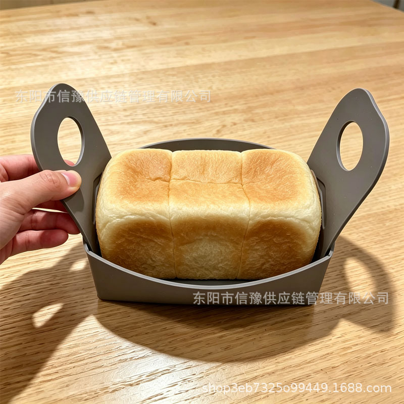 In stock: Silicone bread sling, foldable, non-stick, with handle, for baking toast in the oven; silicone oven liner