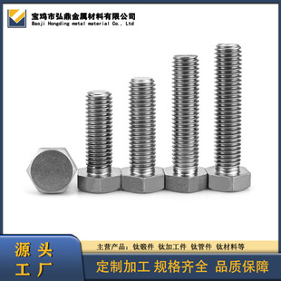 M6M8 Titanium Screw Ta2 Titanium External Hexagonal Bolt Pure Titanium Screw Gr2 Titanium Alloy Screw External Hexagonal Bolt