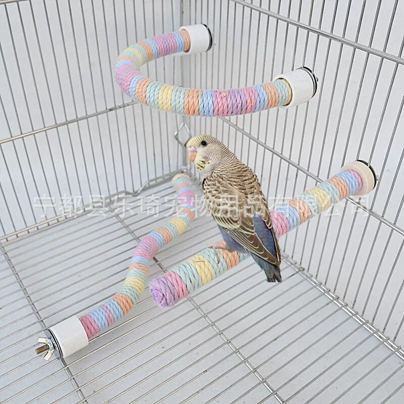 Станция Наутилус Птица Птица Палка Радуга Хлопковая веревка Комфортная станция Птичья клетка