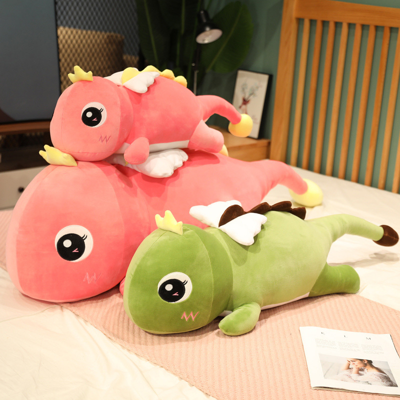 Dinosaurio muñeca de juguete de peluche super suave almohada chica durmiendo Linda cama super suave Ragdoll niños Muñeca de Regalo