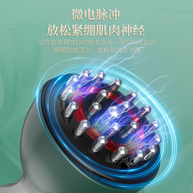 cepillo eléctrico de meridianos para todo el cuerpo general para masaje abdominal y abdomen, aparato de masaje de estómago para cepillo de piernas con vasos y vasos para dragar artefacto