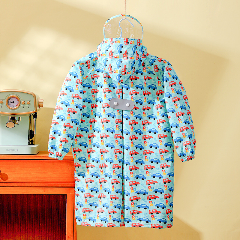 Children's Raincoat Girls' Bag with School Bag for Primary School Students Baby Poncho Rainproof Rain-proof Clothing for Kindergarten