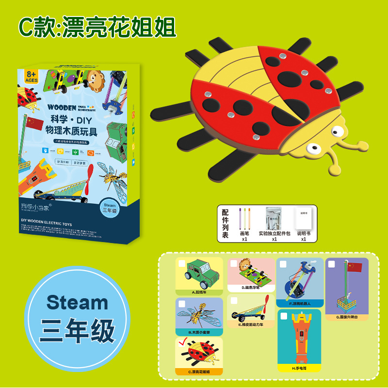 Paquete de material de producción pequeña de tecnología de física para niños, conjunto de experimentos de ciencia y educación, juguetes para estudiantes de primaria de grado 1-6