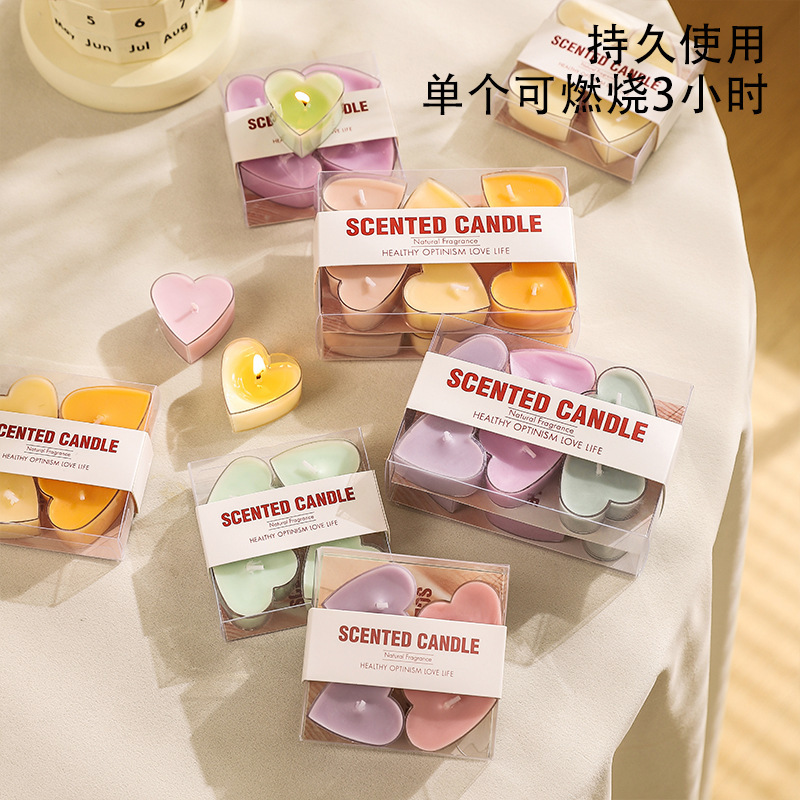 心形茶蜡结婚创意香氛伴手礼温茶煮茶手工氛围感摆件香味蜡烛批发|undefined