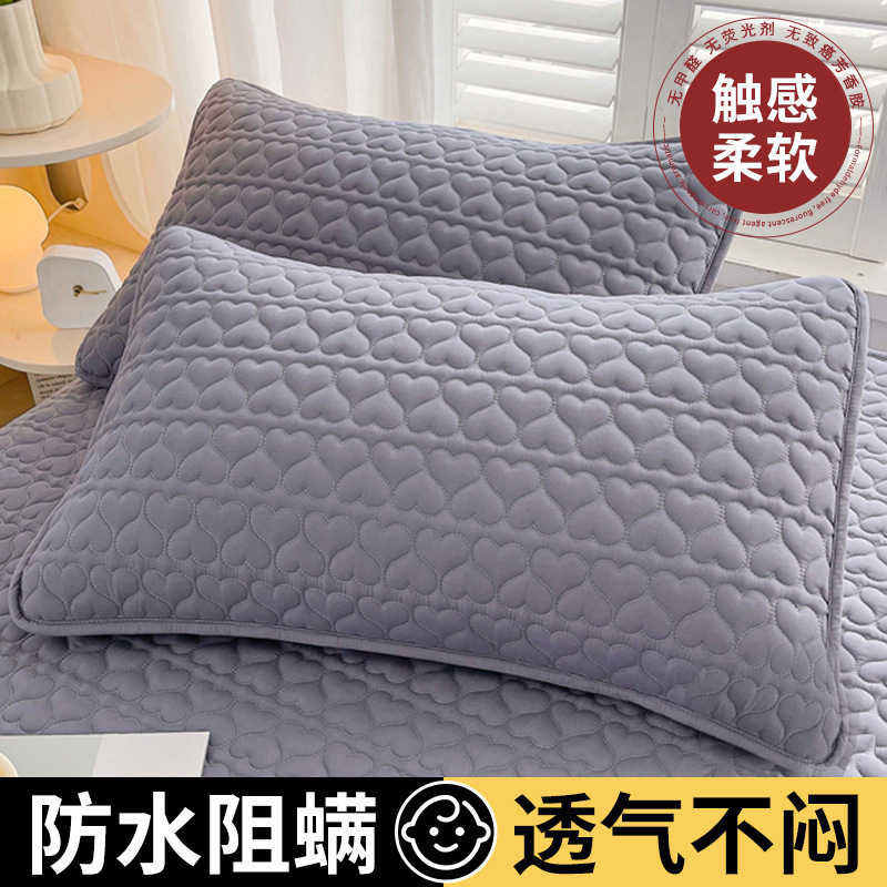 よだれ防止ヘッドオイル枕カバー汗防止コットン枕カバー家庭用一対一のセットセット48cm x 74cm