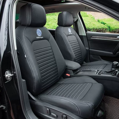 26 Models of Volkswagen Magotan, Sagitar, Leather Seat Cushions, Teramont X, Tiguan L, New Passat, Lavida, Suede-Specific Seat Covers (Modelə uyğun (Original) oturacaq örtükləri) - original-car-texture-nappa-leather-mysterious-black-please-note-the-model-year-when-placing-an-order