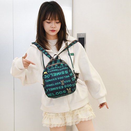 Stylish Print Fashion, Versatile and Lightweight Nylon Fabric Backpack Crossbody Bag Chest Bag for Women, Multifunctional Bag