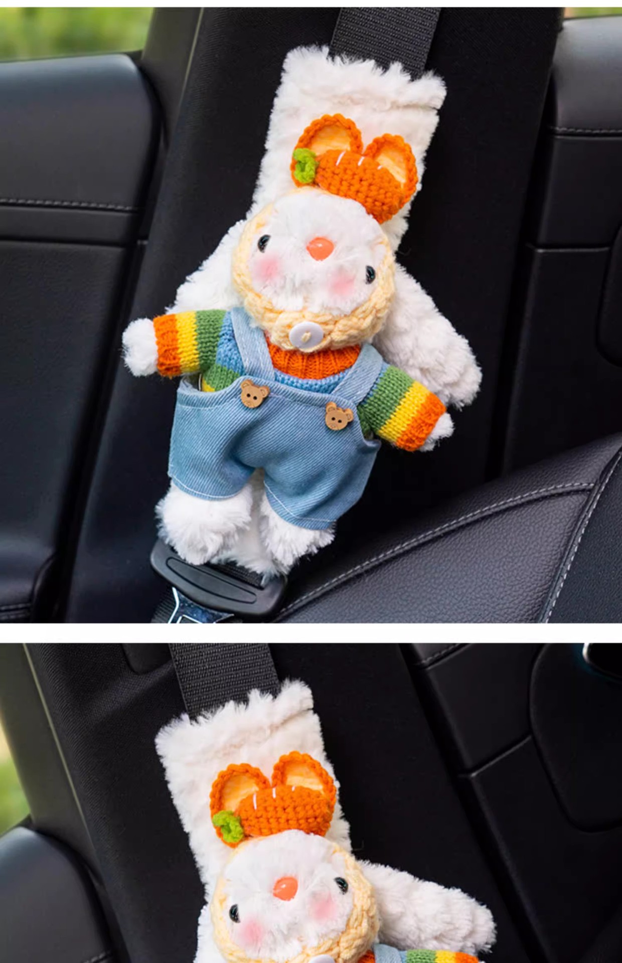 Fairy Rabbit Car Safety Belt Protective Cover Anti-Neck High-Level Girl's Cute Plush Doll Car Shoulder Cover