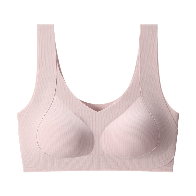 Ropa interior de copa fija integrada que no deja marcas sujetador estilo chaleco para mujer