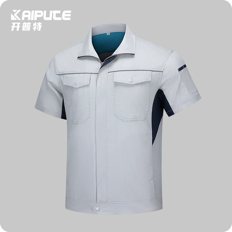 Трансграничная рабочая одежда печатная мужская летняя куртка с короткими рукавами износостойкая рабочая сварочная мастерская рабочая одежда оптовая продажа