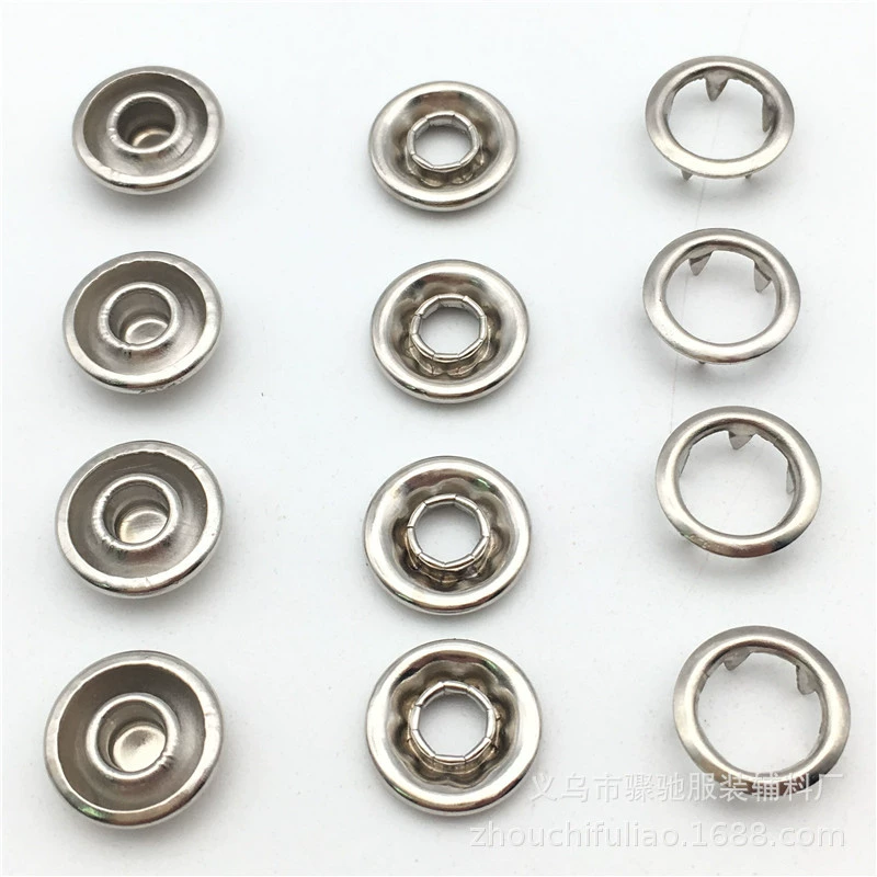 Factory spot Metal hollow five -claw buckle infant children's clothing and clothing hidden buckle presses invisible copper five -claw buckle