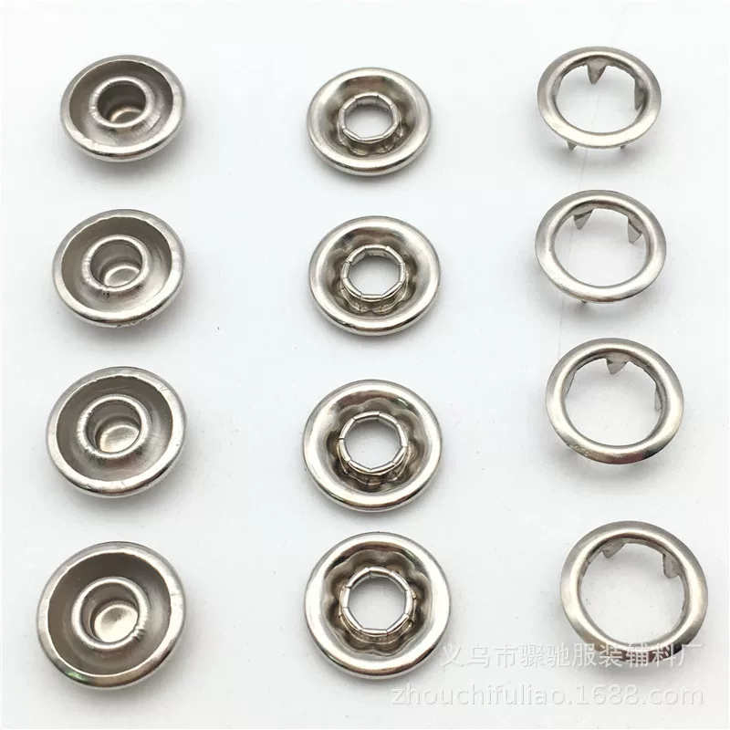 Factory spot Metal hollow five -claw buckle infant children's clothing and clothing hidden buckle presses invisible copper five -claw buckle
