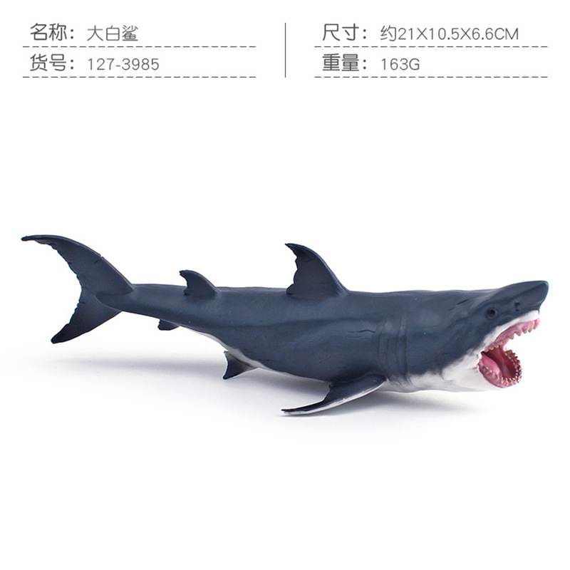 Simulación Marina animal gigante diente tiburón blanco tiburón espiral diente tiburón hueco modelo simulación Vida Marina adornos estáticos