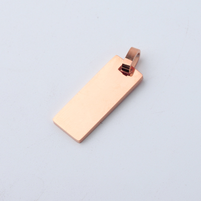 1 Piece Stainless Steel None 18K Gold Plated Rose Gold Plated Solid Color Polished Pendant display picture 4