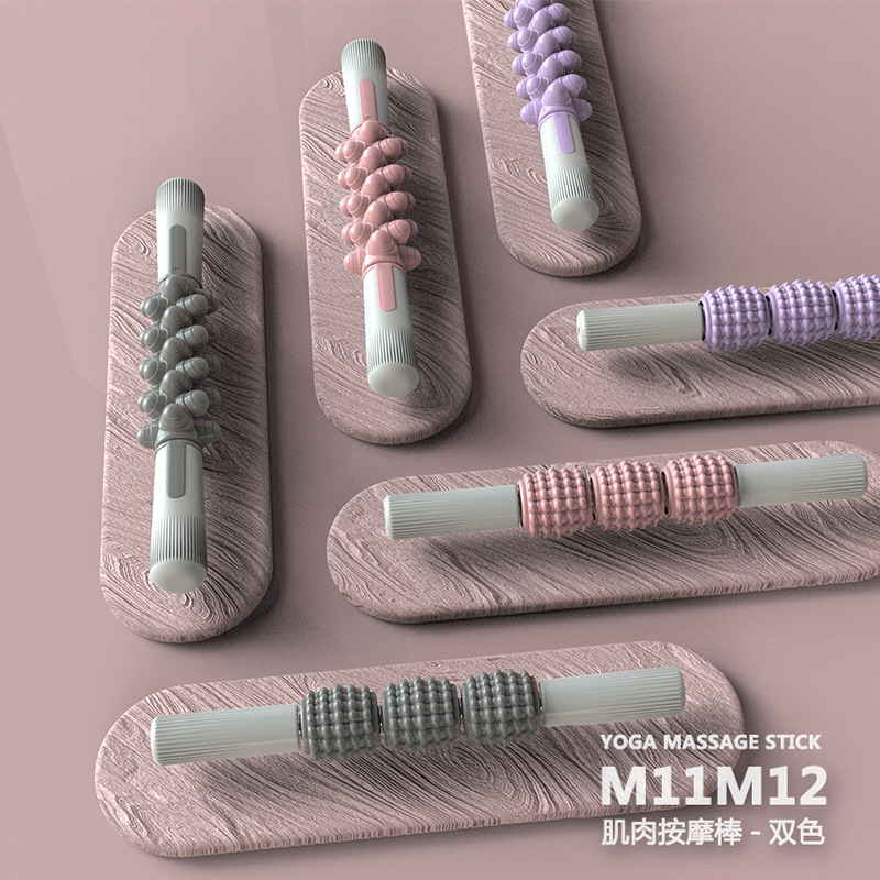 Factory direct selling muscle massage stick, fascia stick, leg massage roller, yoga muscle relaxation and stretching roller, wolf tooth