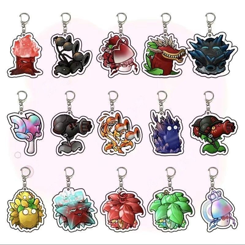Plant vs. Zombie Fusion Edition Acrylic Keychain Game Surrounding Schoolbag Pendant to Send Classmate Bag Jewelry Plant vs. Zombie Fusion Edition Acrylic Keychain Game Surrounding Schoolbag Pendant to Send Classmate Bag Jewelry