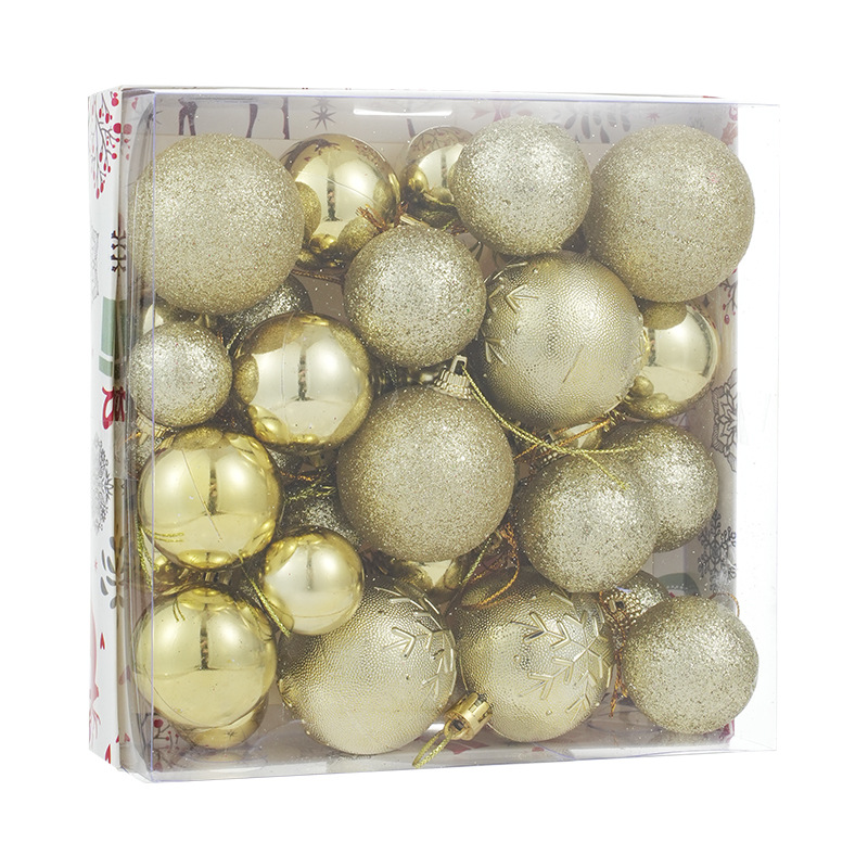 Conjunto de Navidad transfronterizo caja de polvo adhesivo galvanizado decoración del árbol de Navidad decoración de la atmósfera de vacaciones decoración de colgante en stock image 5