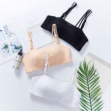 春夏性感蕾丝无钢圈内衣抹胸美背防走光厚杯小胸聚拢女士文胸批发