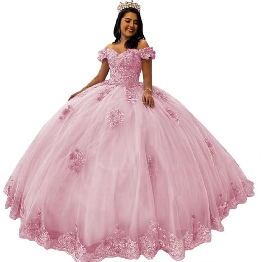 Aliexpress pequeña cola de hombro dulce vestido de fiesta vestido de adulta vestido de encaje con cuentas