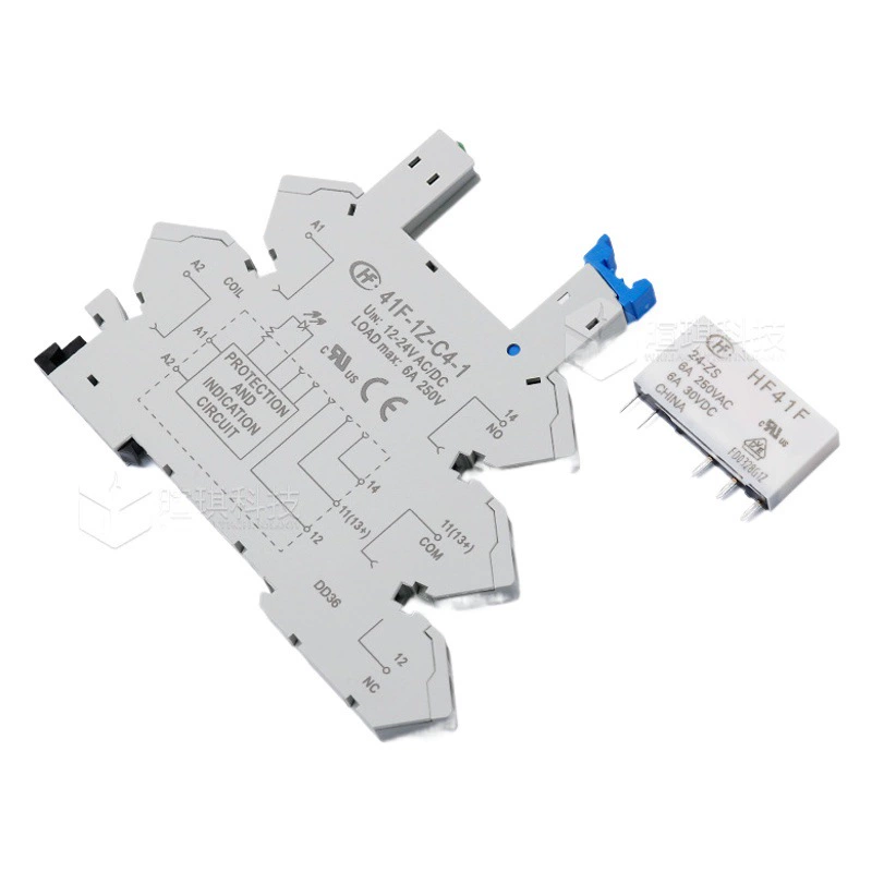 Реле Hongfa HF41F, база реле 41F-1Z-C2-1, 6А 12В/24В, ультратонкое реле малого размера